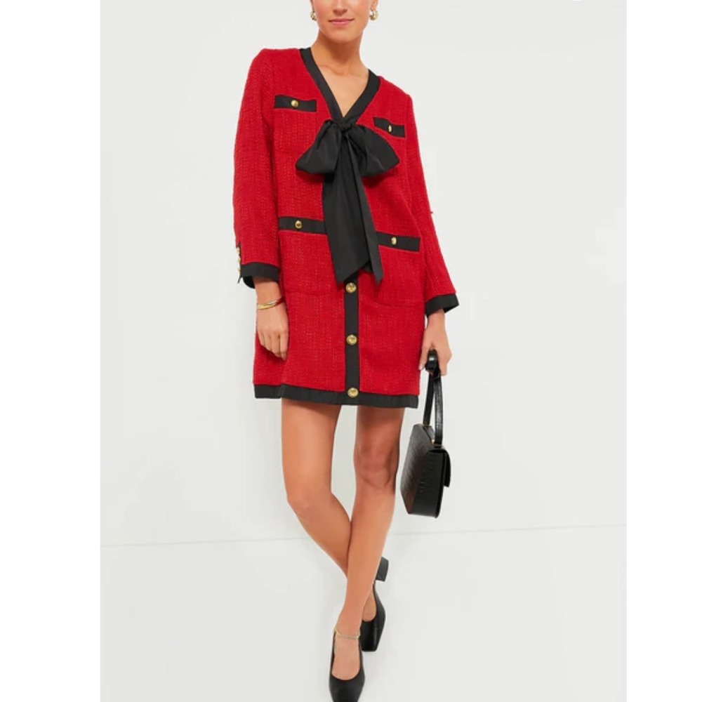 Pomander Place Red and Black Mini Dress